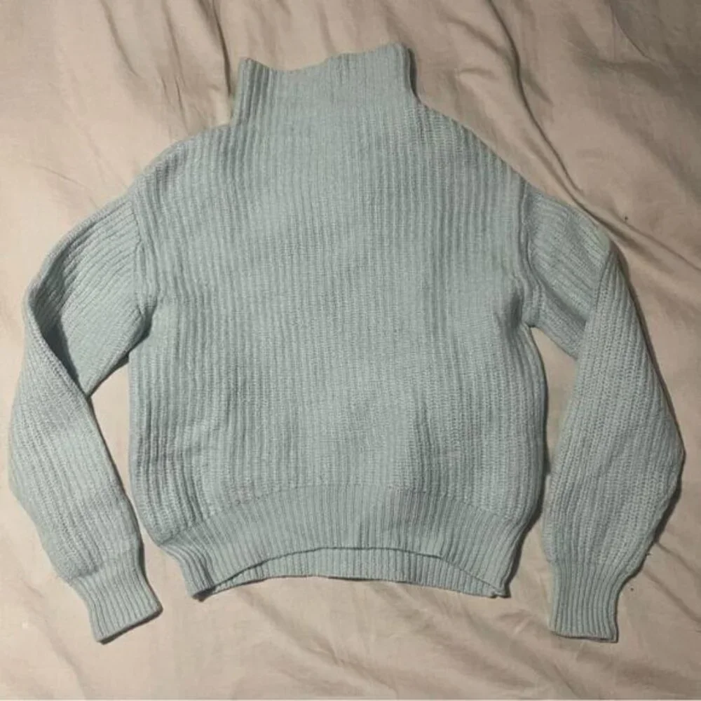 Aritzia Wilfred Montpellier Relaxed Merino Wool Knit Turtleneck Size XXS - Picture 2 of 8